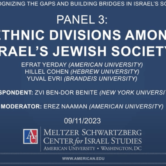 Ethnic Divisions Among Israel's Jewish Society